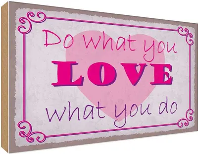 Produktbild von vianmo Holzschild 30x40 cm do what love you Dekoration