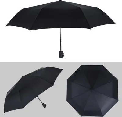 Produktbild von 360Home Automatikschirm Regenschirm 21 Zoll schwarz