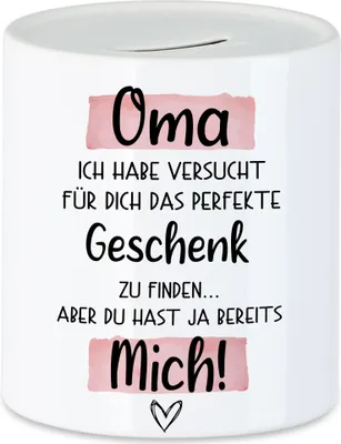 Produktbild von Oma Geschenk Spardose  Omi Großmutter Geschenkidee Geburtstag Enkel Enkelin Enkelkinder