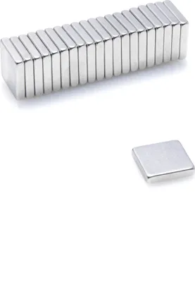 Obrázok produktu pre Neodymové magnety 10 x 10 x 2 mm N38 blokové puzdro - 10 kusov, extrémne silné, magnetické tabule, chladničky, tabule, pre domácich majstrov