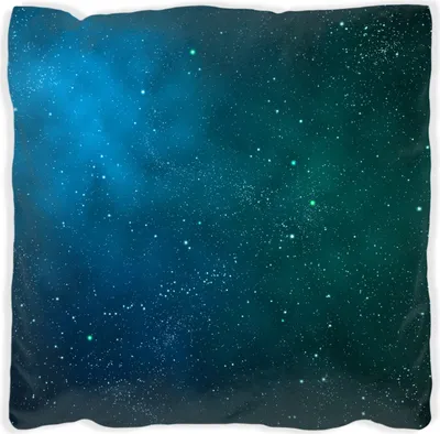 Produktbild von Wallario Premium Kissen, weiche Oberfläche, mit Motiv Sternenhimmel - Milchstraße und Sterne bei Nacht, Größe: 40 x 40 cm, mit weißer Rückseite