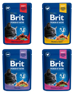 Productafbeelding van BRIT Premium by Nature Value Pack Adult Box - natvoer voor katten - 40x100g