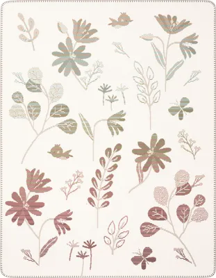 Produktbild von Biederlack Plaid mit Zierstich Lovely & Sweet Wild Flowers Größe 75 x 100