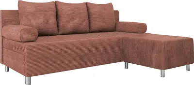 Produktbild von MIRJAN24 Schlafsofa Dover Cord mit Bettkasten und Schlaffunktion, Bettsofa, Couch vom Hersteller (Sofa mit Polsterhocker, Farbe: Poso 29)
