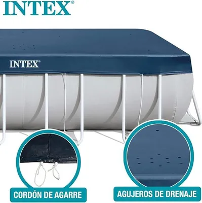 Produktbild von Intex | Rectangular Pool Cover | Poolabdeckplane - 389 x 184 cm | idealer Schutz für Rectangular Frame Pool