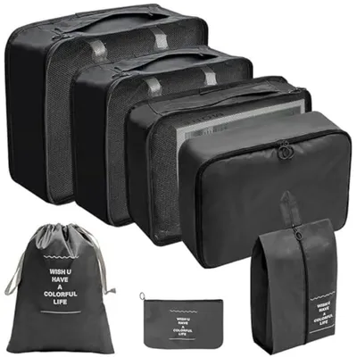 Image de Omgoods - Ensemble de 7 organisateurs de voyage étanches pour valises