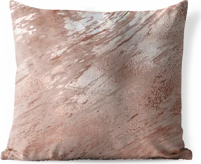 Produktbild von MuchoWow® Outdoor Kissen - Marmor - Muster - Rosa - 50x50 cm - Wetterfest - Lounge Kissen - Komfortabel - Kissen mit Bild