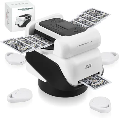 Kartenmischer und -austeiler, 2-in-1, elektrisch, 360°
