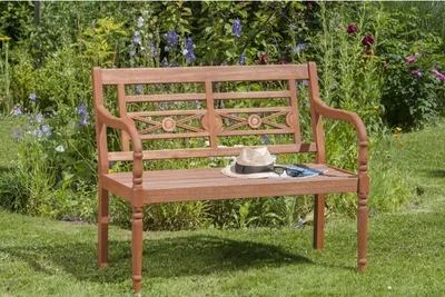Obrázek produktu pro Zahradní lavička Merida-29 Eukalyptové dřevo hnědá, ŠxVxH: cca 60x90x107cm