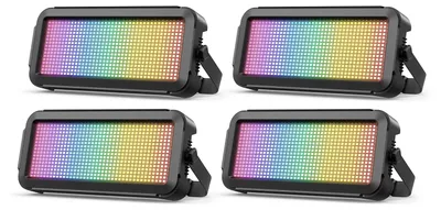 Produktbild von RGB-LED-Wallwasher - DMX-Bühnenlicht - 4er-Set - 640 RGB-LEDs - 32 dynamische Effekte - 120 W - EU-Stecker