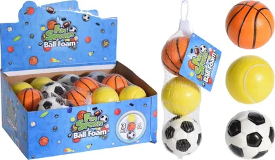 Produktbild von ballenset Sportmotiv 7 cm 3 Stück