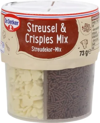 Produktbild von Dr. Oetker Schoko und Crispies Mix Streudekor 77g