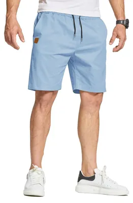 Imagen del producto de Pantalones cortos de algodón para hombre: ligeros, casual, con bolsillos, corte regular, elegantes y cómodos. Pantalón corto