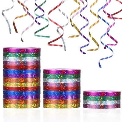 Luftschlangen-Set 27 Rollen, 270 m, 9 Metallic-Farben, Party-Deko
