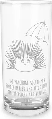 Produktbild von Mr. & Mrs. Panda Glas Seeigel 200 ml - Transparent - Geschenk, Trinkglas, Longdrinkglas, Lebe, Selbstliebe, Tumbler, Selbstakzeptanz, Cocktailglas, Leben, Achtsamkeit