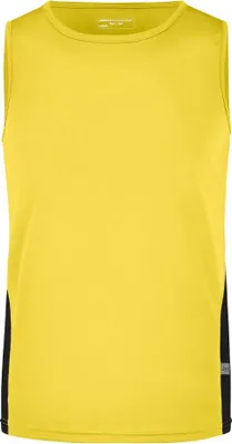 Produktbild von Men's Running Tank Funktionelles Lauftop yellow/black, Gr. XL