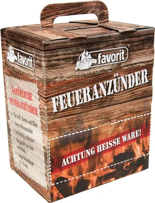 Produktbild von Favorit Feueranzünder (Holzwolle & Wachs), 100 Stück ° äkälogische Anzünder 1216