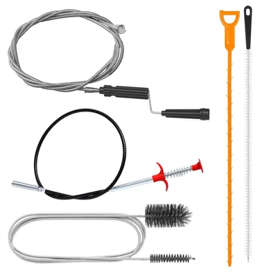 Rohrreinigungsset, 5-teilig, flexibel, für Abflüsse und Toiletten