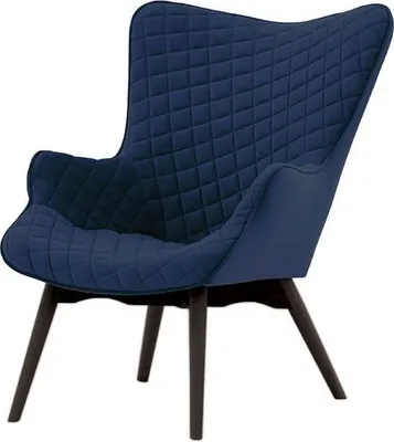 Zdjęcie produktu dla Fotel uszak z przeszyciami Ducon Velvet-Velluto 11-czarny