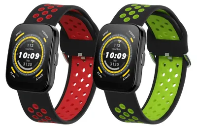 Produktbild von kwmobile 2x Uhrenarmband für Huami 22mm Amazfit Bip 6 / Bip 5 Unity / Bip 5 / GTS 3 / Balance 2 / Helio Strap Armband - Fitnesstracker Band Set aus