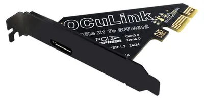 Produktbild von Oculink zu PCIe 4.0 X1-Adapter mit Slotblech