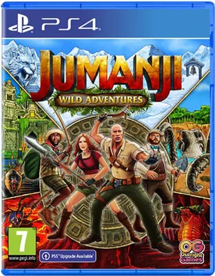 The image is a product shot of the Jumanji Wild Adventures PS4 game case.