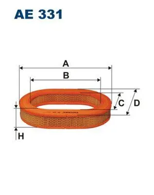 Produktbild von Filtron Luftfilter Ae 331, Außendurchmesser 329/229 mm, Höhe 60 mm