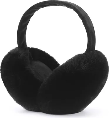 Produktbild von Plüsch Fleece Warme Strickwolle Faltbare Ohrenschützer Kälteschutz Winterzubehör Outdoor Ohrenwärmer,Farbe:Schwarz