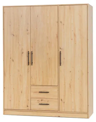 Produktbild von Masseno Drehtürenschrank VANO 150/190/56cm 3-türig Eiche Artisan
