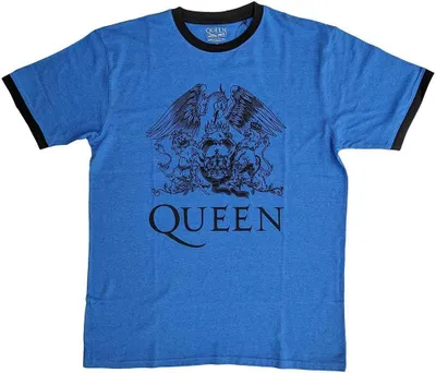Produktbild von Queen - T-Shirt Logo für Herren/Damen Uni RO9856 (M) (Blau)