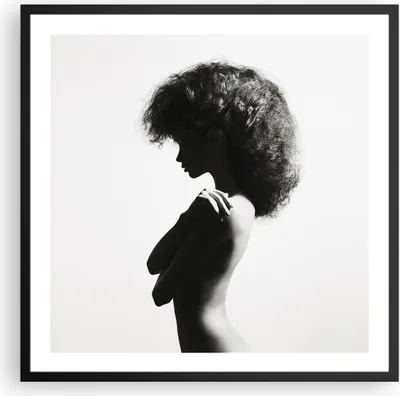 Produktbild von Gerahmtes Poster - Schwarzer Rahmen - Frau Nacktheit Körper - 60x60 cm - Wand Bild - Wanddeko - Wandbilder - Kunstposter - Wandposter - Bilderrahmen - Bilder - Kunstdruck - P2BAC60x60-4946