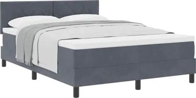 Produktbild von Boxspringbett mit Matratze Dunkelgrau 160 x 200 cm Stoff