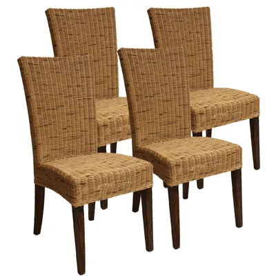 Produktbild von Esszimmer Stühle Rattanstühle Cardine 4 Stück cabana ohne Sitzkissen