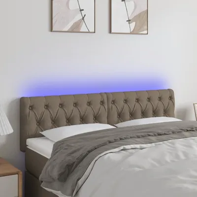 Produktbild von LED Kopfteil Taupe 160x7x78/88 cm Stoff , Kopfteile Design 2024