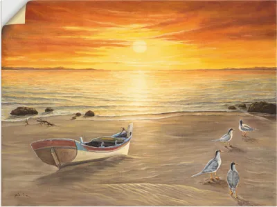 Produktbild von ARTland Wandbild, selbstklebend Möwen am Meer Größe: 60x45 cm