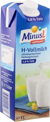 Produktbild von MinusL Haltb.Vollmilch 3,5% 1l