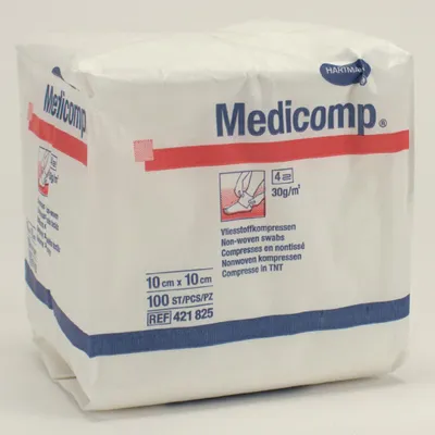 Obrázok produktu pre Medicomp netkaná nesterilná textília 10x10 cm 4x 100 ks