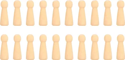 Immagine prodotto di set di 20 pezzi per la pittura a mano di bambole in legno per il fai da te, l'artigianato, i giocattoli, la decorazione della casa, l'arte, il regalo