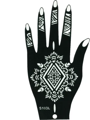 Produktbild von Henna Tattoo Schablone für die Linke Hand