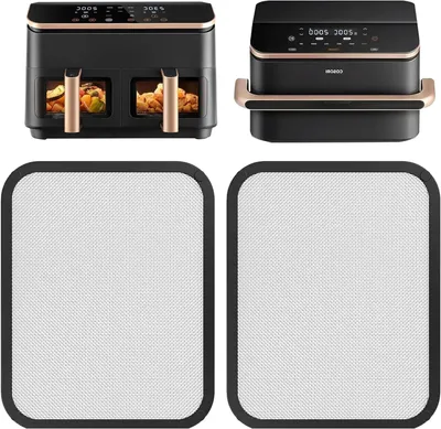 Productafbeelding van Vetspatbescherming Roestvrij Staal - Airfryer Accessoires - Schoon Werken - Magnetische Bevestiging - 223 cm - Zilver