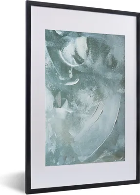 Produktbild von MuchoWow® Gerahmtes Poster Acrylfarbe - Abstrakt - Design 40x60 cm - Poster mit Schwarzem Bilderrahmen Wandposter Rahmen Foto Bilder - Poster in Rahmen