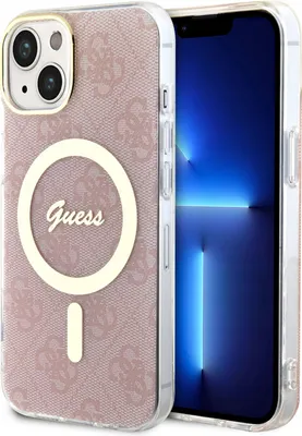 Zdjęcie produktu dla Etui Guess Guhmp14Mh4Stp Na Iphone 14 Plus 6.7 - Różowe 4G Magsafe