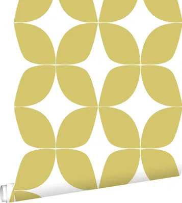 Immagine prodotto di ESTAhome carta da parati motivo grafico giallo ocra e bianco 53 cm x 10.05 m