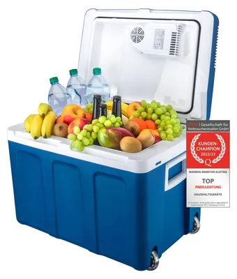 Image de TZS First Austria Glacière électrique portable avec poignée | 45 litres | Pour la voiture, le camping, les vacances | Bleu *Produit de seconde main*