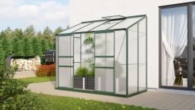 Produktbild von Vitavia Anlehn-Gewächshaus "Styx 3300" smaragd 3,3 m² 4 mm HKP