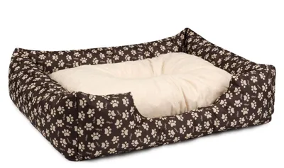 Produktbild von BedDog Hundebett Mimi, Hundesofa aus Cordura, waschbar, M, braun-beige mit Pfoten
