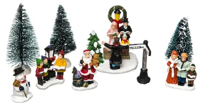 Produktbild von Festliches Weihnachtsdorf Tischdeko 8-teilig bunt - Einheitsgröße
