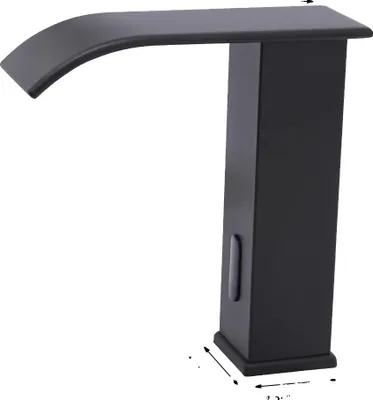 Obrázek produktu pro Automatická senzorová vodovodní baterie, bezdotykové ovládání, design vodopádu, černá barva