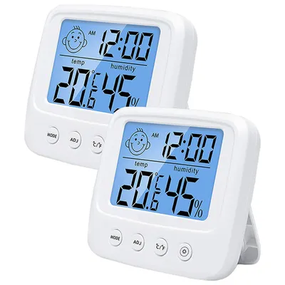 Produktbild von 2 Stück Thermometer für Innenräume, Raumthermometer Digital Innen, LCD Intelligentes Hygrometer