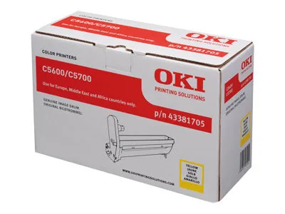 Zdjęcie produktu dla OKI 43381705, Oryginalny, OKI C5600, C5700, 20000 stron(y), Druk laserowy, Żółty, Żółty
